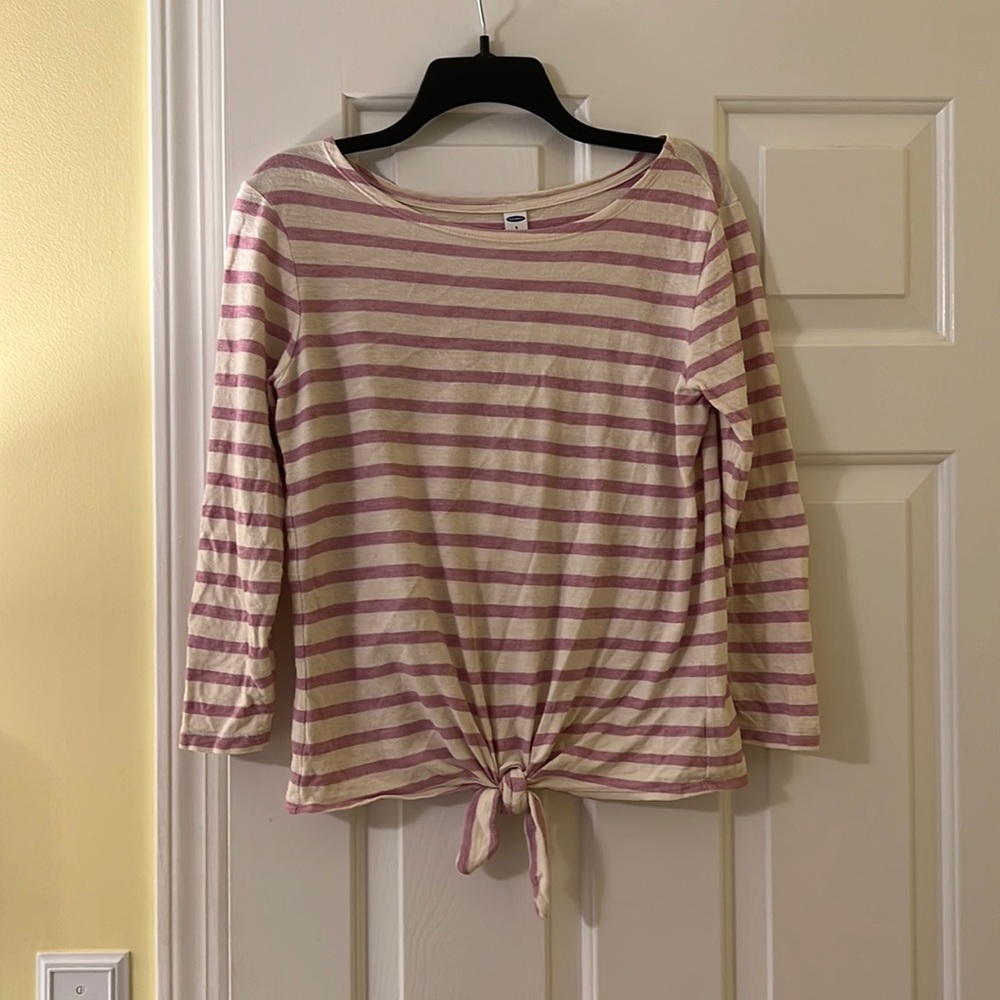 Old Navy front tie mariner shirt, size small